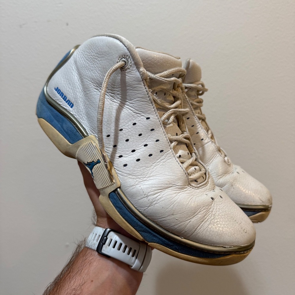 Nike Air Jordan 17 XVII OG White College Blue 2002 305378-141 Mens 10.5